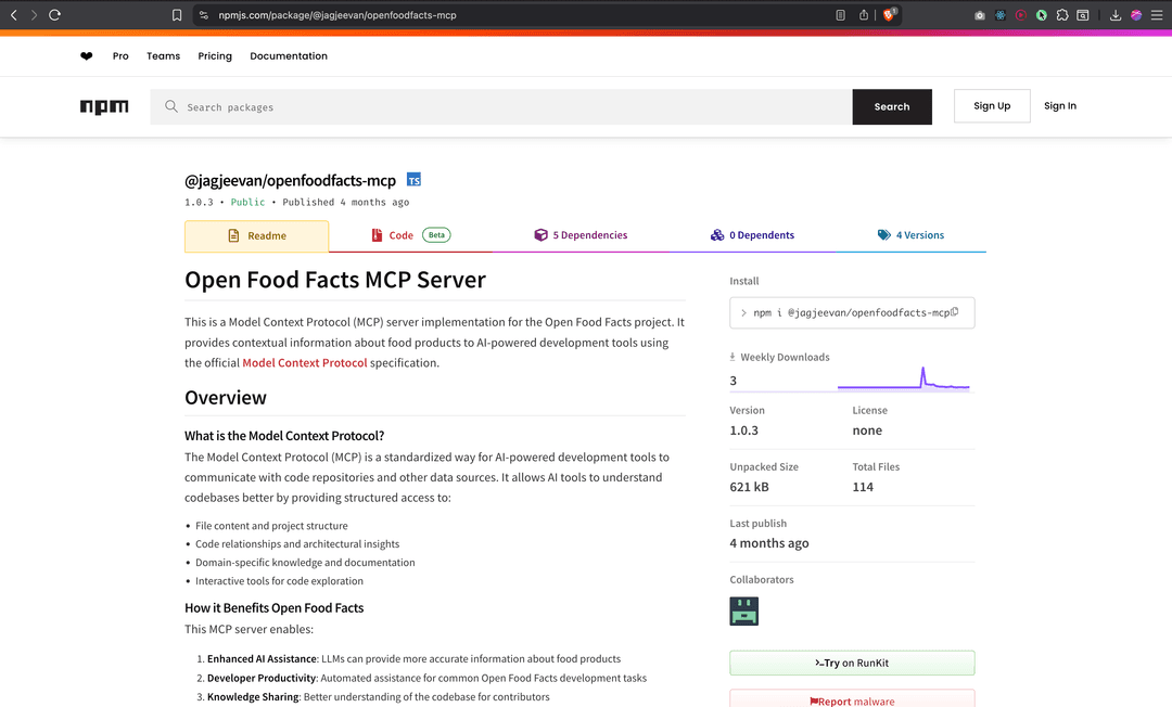 OpenFoodFacts-MCP - AI-Powered Food Data Analysis Platform